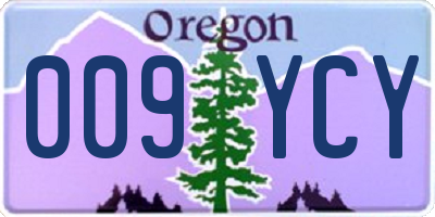 OR license plate 009YCY