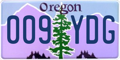 OR license plate 009YDG