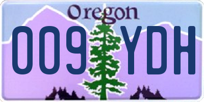 OR license plate 009YDH