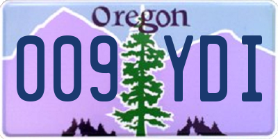 OR license plate 009YDI