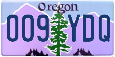 OR license plate 009YDQ