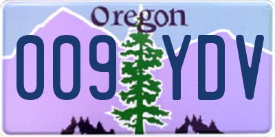 OR license plate 009YDV