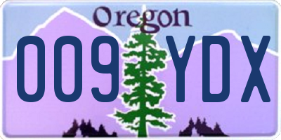 OR license plate 009YDX