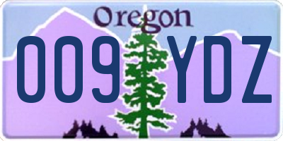 OR license plate 009YDZ