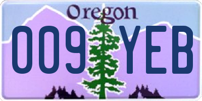 OR license plate 009YEB