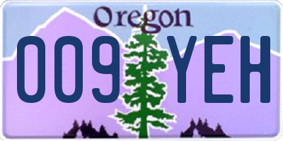 OR license plate 009YEH