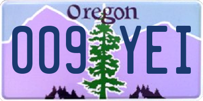 OR license plate 009YEI