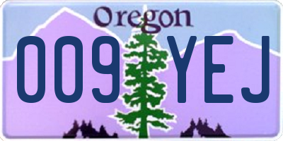 OR license plate 009YEJ