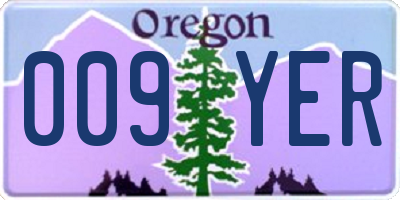 OR license plate 009YER