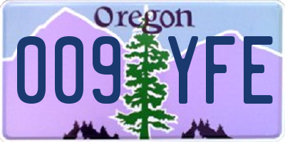 OR license plate 009YFE
