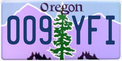 OR license plate 009YFI
