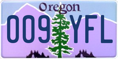OR license plate 009YFL