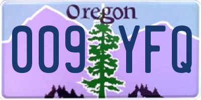 OR license plate 009YFQ