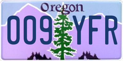 OR license plate 009YFR