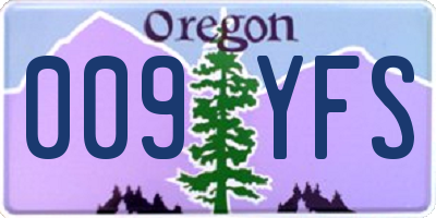 OR license plate 009YFS