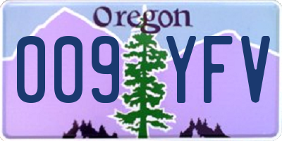 OR license plate 009YFV