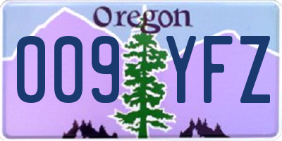 OR license plate 009YFZ