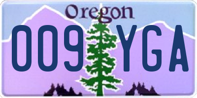 OR license plate 009YGA
