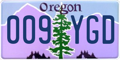 OR license plate 009YGD