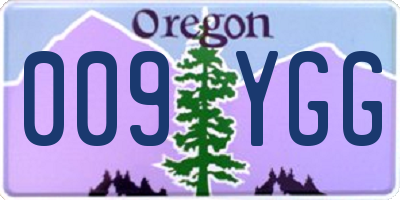 OR license plate 009YGG