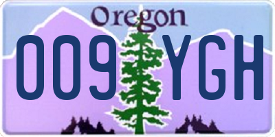 OR license plate 009YGH
