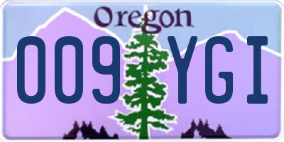 OR license plate 009YGI