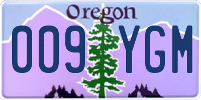 OR license plate 009YGM