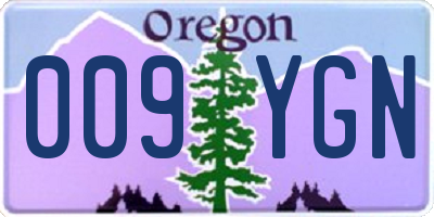 OR license plate 009YGN