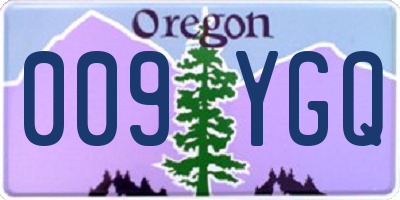 OR license plate 009YGQ