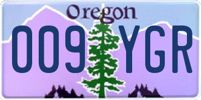 OR license plate 009YGR