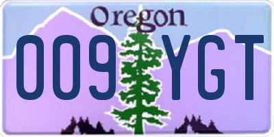OR license plate 009YGT