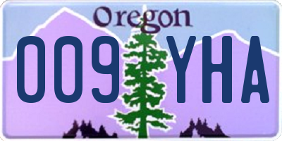 OR license plate 009YHA
