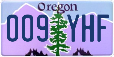 OR license plate 009YHF