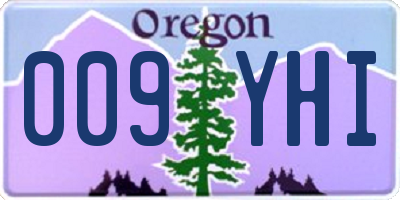OR license plate 009YHI