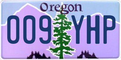 OR license plate 009YHP