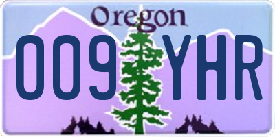 OR license plate 009YHR