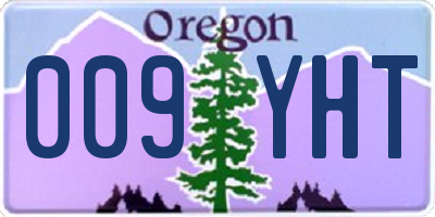 OR license plate 009YHT