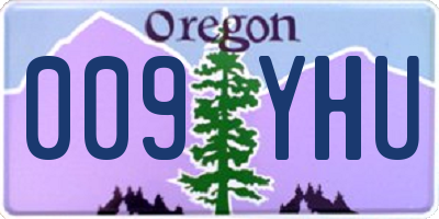 OR license plate 009YHU