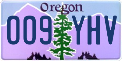 OR license plate 009YHV