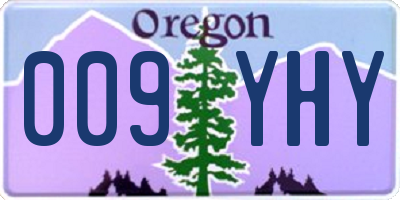 OR license plate 009YHY