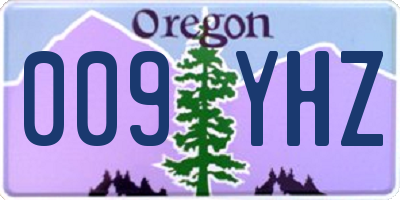 OR license plate 009YHZ