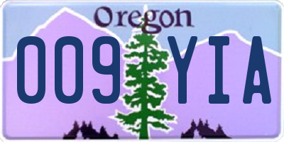 OR license plate 009YIA