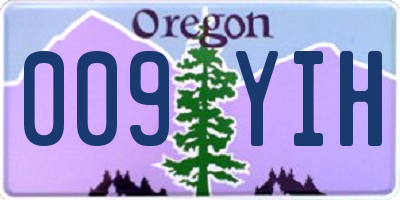 OR license plate 009YIH