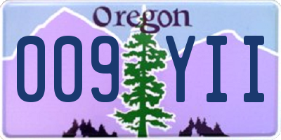 OR license plate 009YII