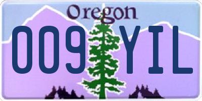 OR license plate 009YIL