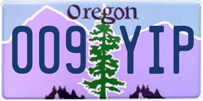 OR license plate 009YIP