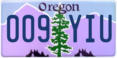 OR license plate 009YIU