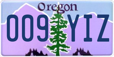 OR license plate 009YIZ