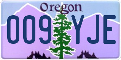 OR license plate 009YJE