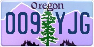 OR license plate 009YJG